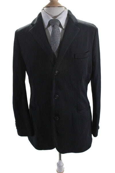 Giorgio Armani Mens Long Sleeves Three Button Blazer Jacket Black Size EUR 54