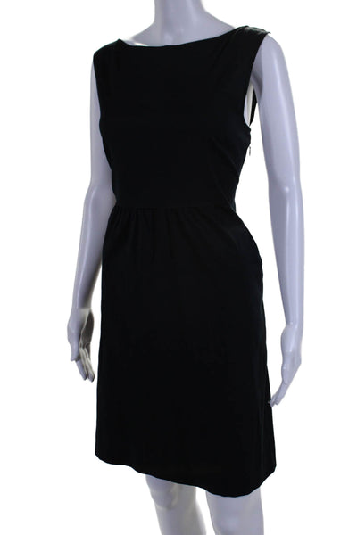 Theory For COOP Womens Sleeveless Sashia A Line Dress Black Size 8