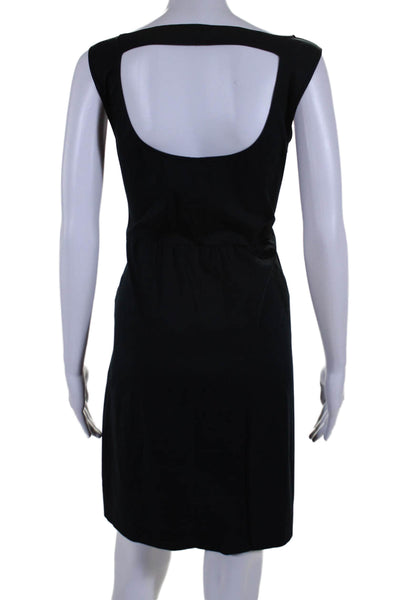 Theory For COOP Womens Sleeveless Sashia A Line Dress Black Size 8