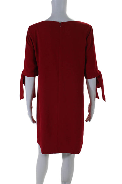 CeCe by Cynthia Steffe Womens Back Zip Scoop Neck Shift Dress Red Size 6