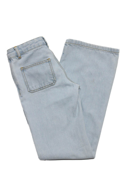 Bonpoint Womens Zip Front Bootcut Light Wash Jeans Blue Size 23 in