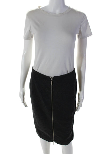 Michael Michael Kors Womens Double Zip Knee Length pencil Skirt Gray Size 6