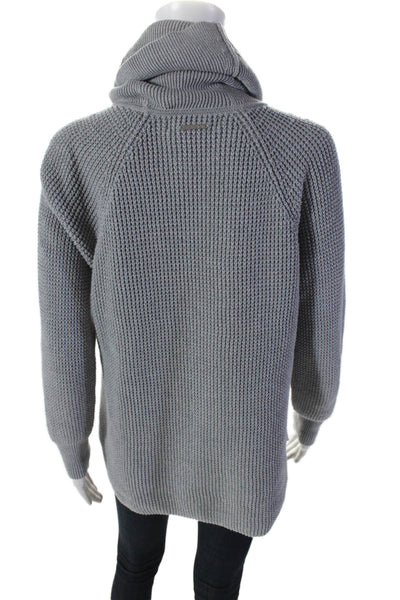 Michael Michael Kors Womens Cotton Turtleneck Pullover Sweater Gray Size S