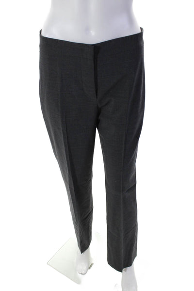 Gunex Womens Lined Zip Straight Business Casual Trouser Pants Grey Size 6