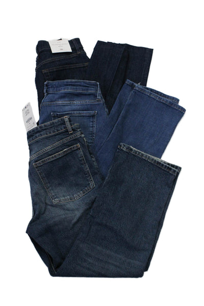 Zara Women's Five Pockets Medium Wash Straight Leg Denim Pants Size 8 Lot 3