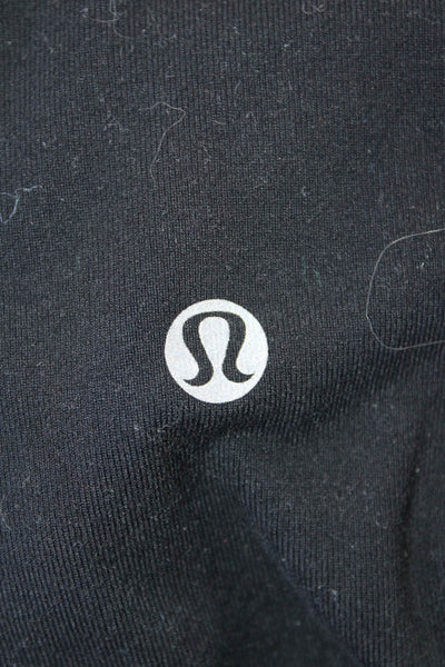 Lululemon Womens Mid Rise Pull On Stretch Active Capri Leggings Black Size 4