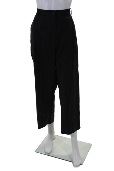 R Label The Reset Womens Linen Blend Black Hight Rise Straight Leg Pants Size XL