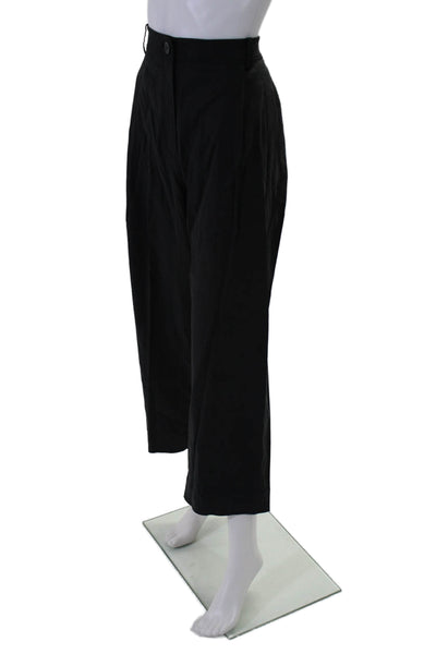 R Label The Reset Womens Linen Blend Black Hight Rise Straight Leg Pants Size XL