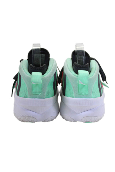 Adidas Mens Textured Lace Up Basketball Sneakers Mint Green Size 9