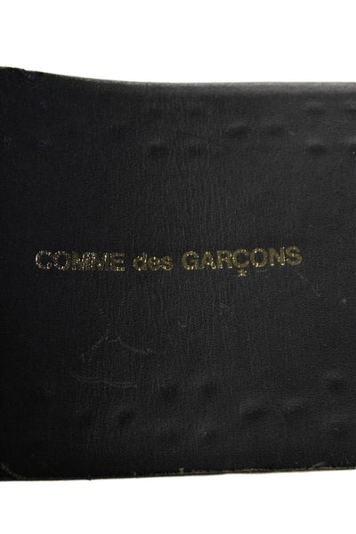 Comme Des Garcons Womens Black Leather Textured Wide Belt Size 36