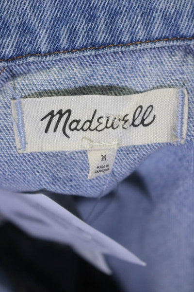 Madewell Women's Collared Long Sleeves Medium Wash Jeans Jacket Size M