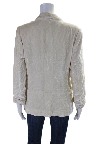 Giorgio Armani Womens Long Sleeve Front Button Basic Jacket White Size Small