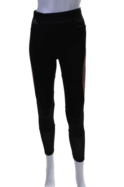 Adidas by Stella McCartney Womens Mid-Rise Activewear Leggings Black Size S