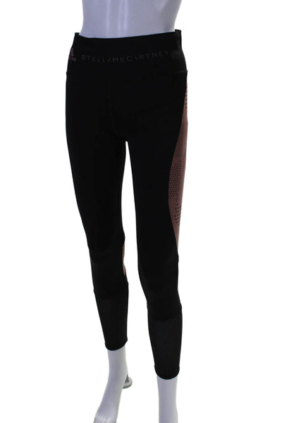 Adidas by Stella McCartney Womens Mid-Rise Activewear Leggings Black Size S