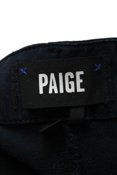 Paige Black Label Womens High Rise Jogger Pants Navy Blue Cotton Blend Size 26