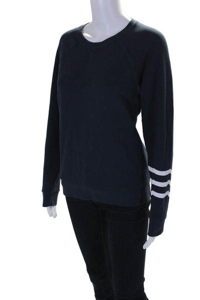 SOL ANGELES Womens Cotton Crew Neck Pullover Sweatshirt Top Navy Size M