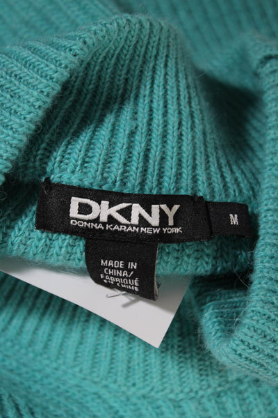 DKNY Womens Long Sleeve Crewneck Pullover Knit Top Blue Size M