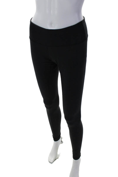 Lululemon Womens Elastic Waist Tapered Compression Leggings Black 26 in