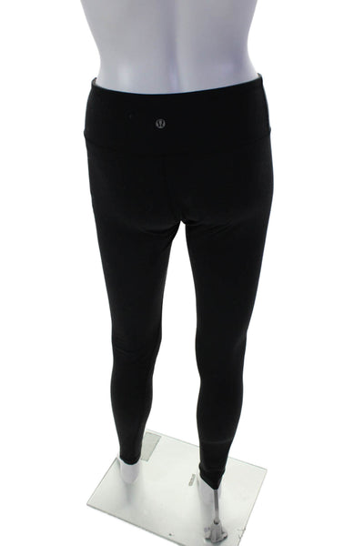 Lululemon Womens Elastic Waist Tapered Compression Leggings Black 26 in