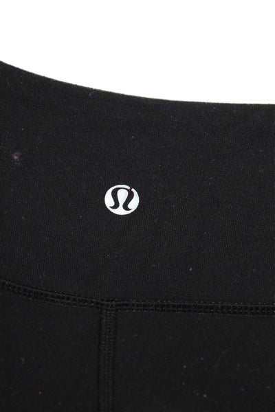 Lululemon Womens Elastic Waist Tapered Compression Leggings Black 26 in