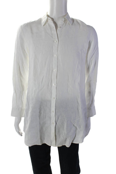 Vilebrequin Womens Long Sleeve Collared Button Down Shirt White Large