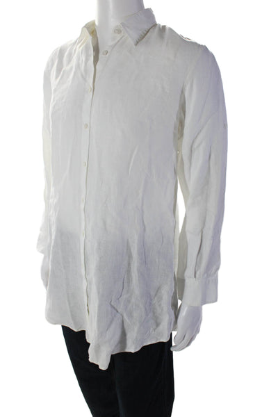 Vilebrequin Womens Long Sleeve Collared Button Down Shirt White Large