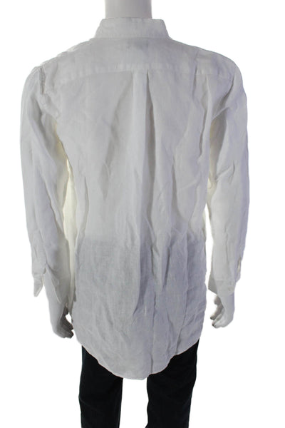 Vilebrequin Womens Long Sleeve Collared Button Down Shirt White Large