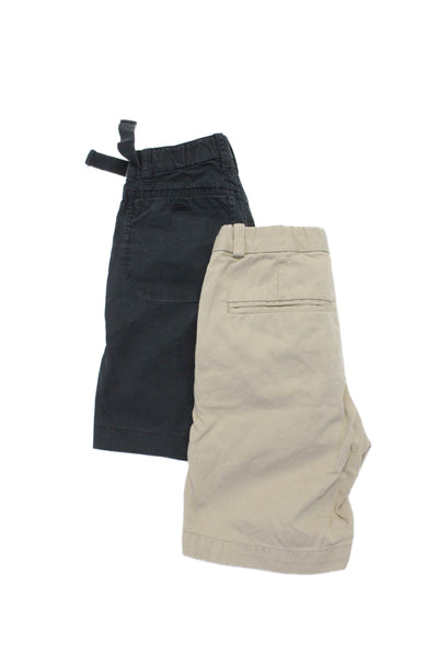 Bonpoint Boys Button Closure Pockets Walking Shorts Beige Black  Size 6 Lot 2