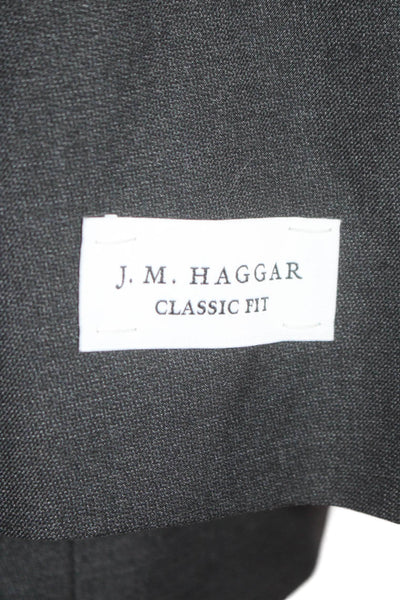 J.M. Haggar Womens Gray Premium Stretch Classic Fit Long Sleeve Blazer Size 42