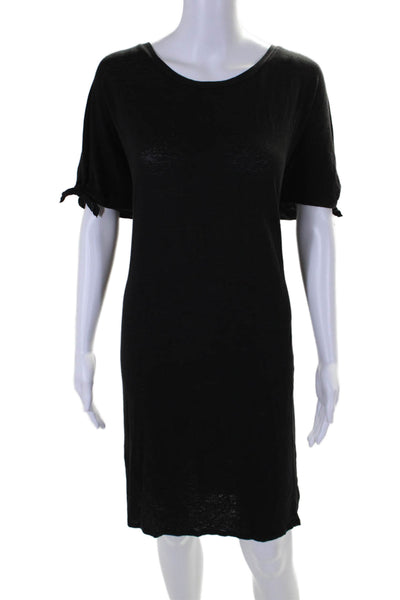 Velvet by Graham & Spencer Womens Short Sleeves Shirt Dress Black Size Small