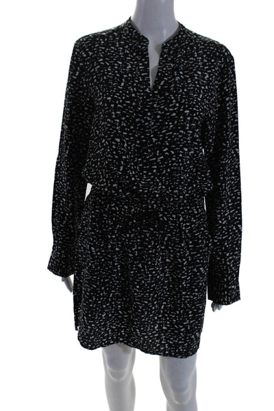 Robert Rodriguez Black Label Womens Silk Long Sleeve Dress Black Size 10