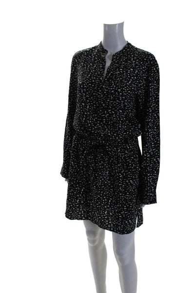 Robert Rodriguez Black Label Womens Silk Long Sleeve Dress Black Size 10