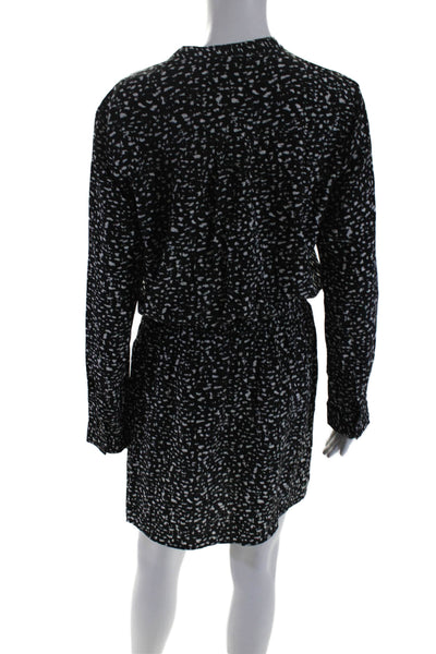 Robert Rodriguez Black Label Womens Silk Long Sleeve Dress Black Size 10