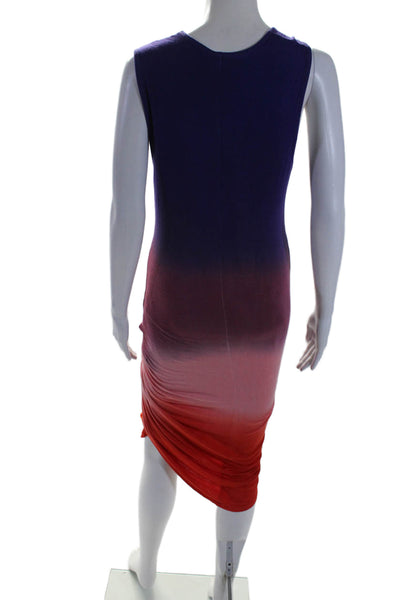 Young Fabulous & Broke Womens Ombre V-Neck Sleeveless Dress Purple Size S