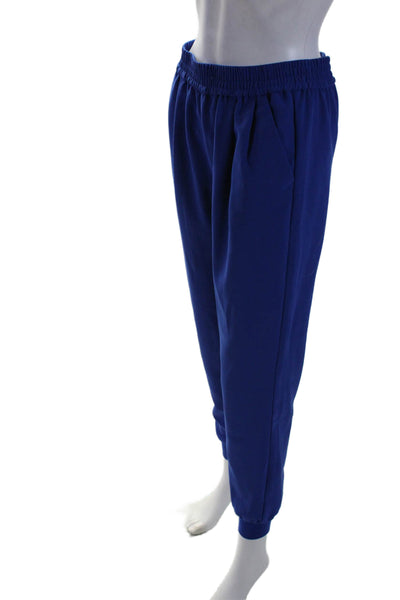 Joie Womens 2 Pocket Elastic Waist Tapered Mid-Rise Pants Trousers Blue Size XS