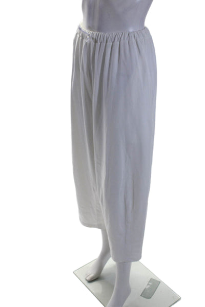 Ivan Grundahl Womens Cotton White Drawstring High Waisted Crop Pants Size XS