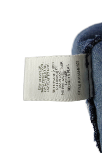 Rebecca Taylor Womens Cotton High Rise Belted Relaxed Fit Jeans Blue Size 0
