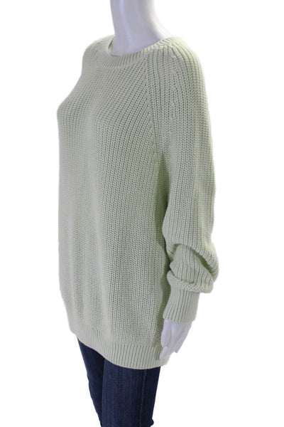 Tory Sport Womens Crew Neck Long Sleeve Thick Knit Sweater Green Small