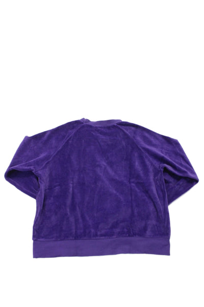 Kondi Girls Cotton Velvet pullover sweatshirt Matching Bottoms Set Purple Size 1