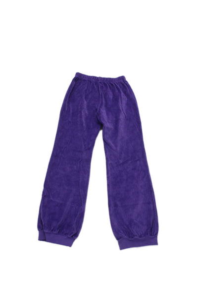 Kondi Girls Cotton Velvet pullover sweatshirt Matching Bottoms Set Purple Size 1