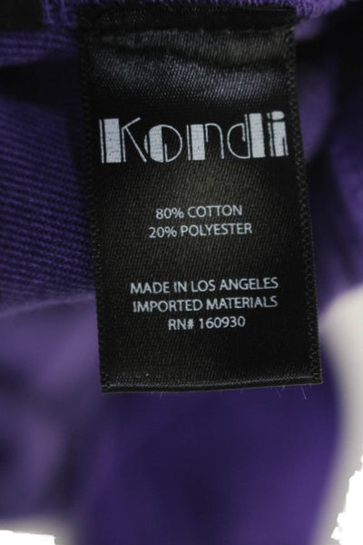 Kondi Girls Cotton Velvet pullover sweatshirt Matching Bottoms Set Purple Size 1