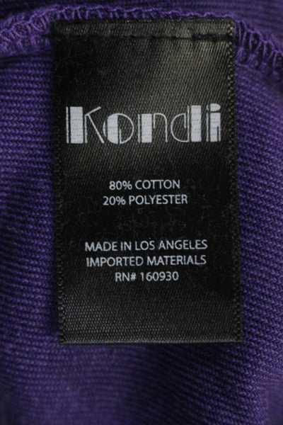 Kondi Girls Cotton Velvet pullover sweatshirt Matching Bottoms Set Purple Size 1