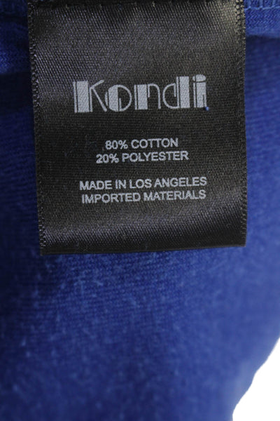 Kondi Girls Cotton Velvet pullover sweatshirt Matching Bottoms Set Blue Size 10