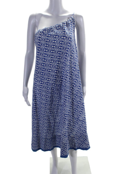 Roberta Roller Rabbit Womens Abstract Print One Shoulder Sundress Blue Size XS