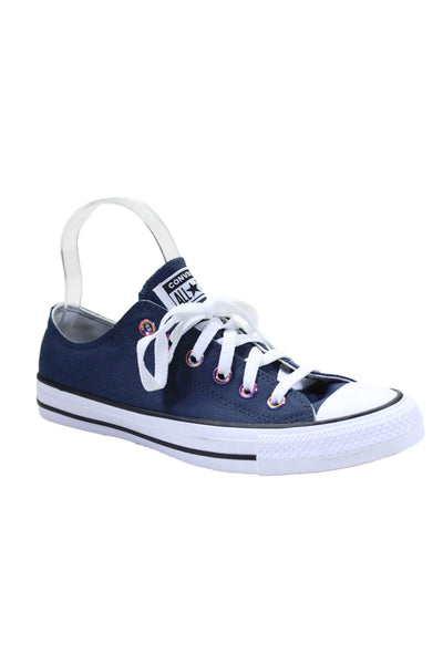 Converse Womens Low Top Casual Lace Up Sneakers Blue Size 8