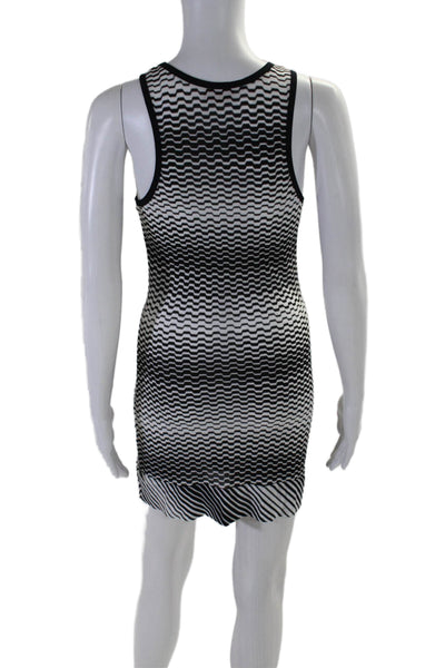 Missoni Mare Womens Pulloever Striped Long Sleeveless Dress White Small