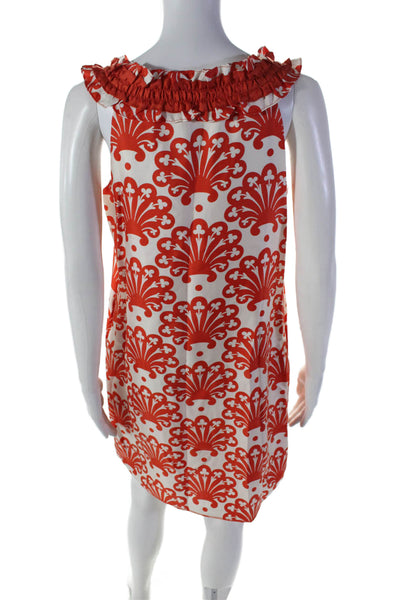 Milly Womens Silk Textured Neckline Sleeveless Color Block Sheath Dress Res Size