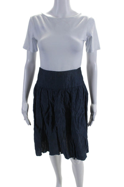 Armani Collezioni Women's Hook Closure Pockets Flare Mini Skirt Blue Size 42