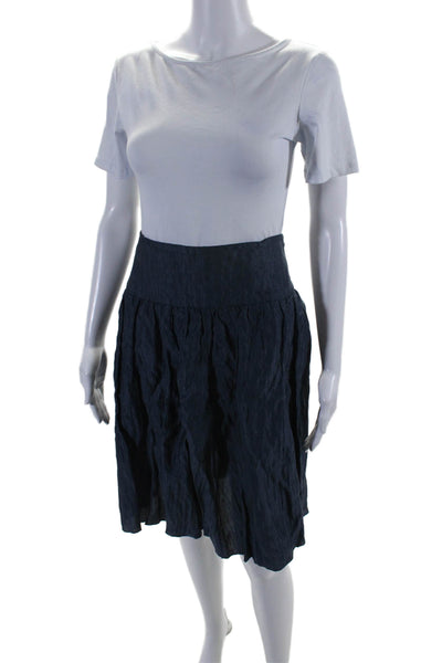 Armani Collezioni Women's Hook Closure Pockets Flare Mini Skirt Blue Size 42