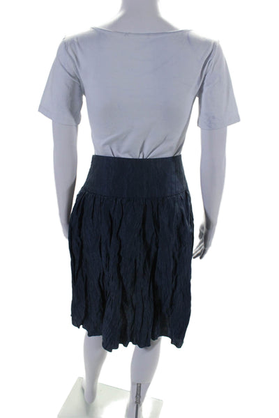 Armani Collezioni Women's Hook Closure Pockets Flare Mini Skirt Blue Size 42